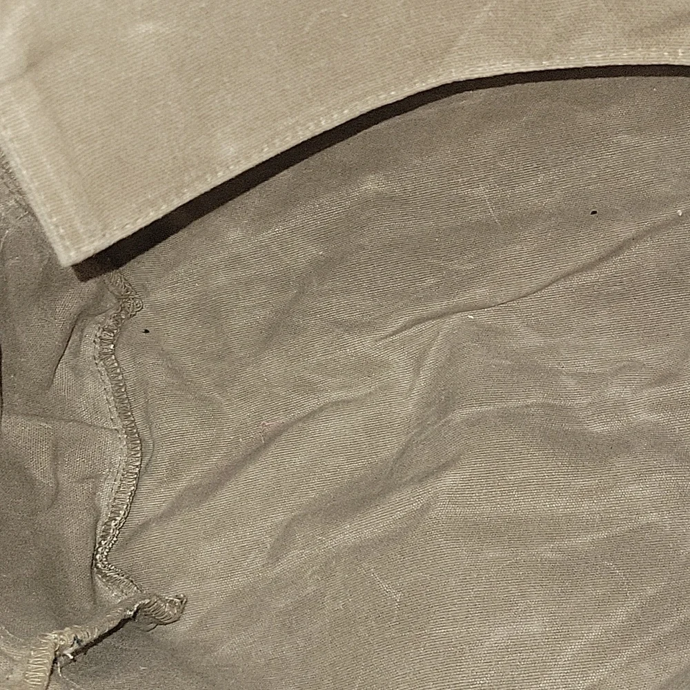 Barebones Waxed Canvas Two-Tone Tote Bag in Brown and Black